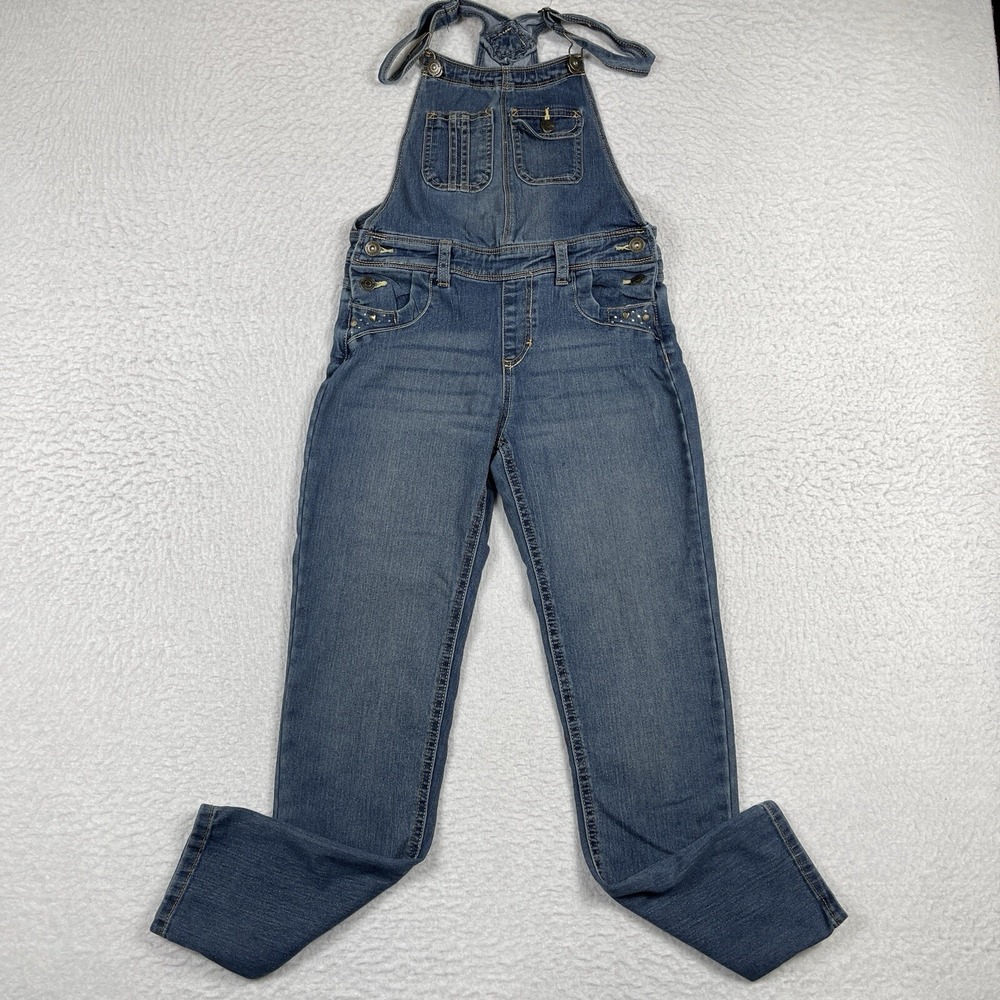Jordache Overalls Girls Large 10-12 Blue Denim‎ Country Casual Everyday Western